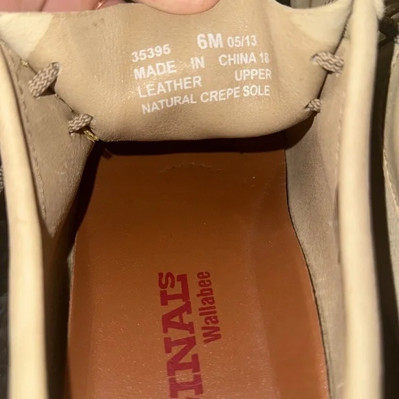 Clark Shoes Womens Size 6M Original Wallabee 35395 Sand Suede Boot worn ONCE!! - Picture 4 of 7